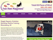 Tablet Screenshot of fourpawsplayground.com